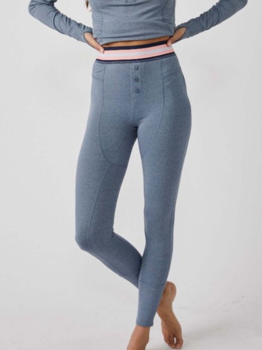 FP MOVEMENT Fireside Base Layer Leggings Blueberry nwt